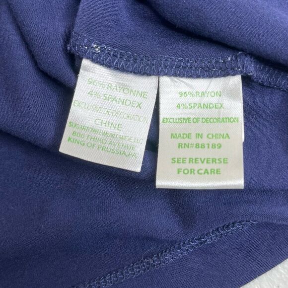 Lilly Pulitzer Ophelia Dress True Navy Flutter Bell Crochet Lace Sleeve Women XS - Picture 9 of 14